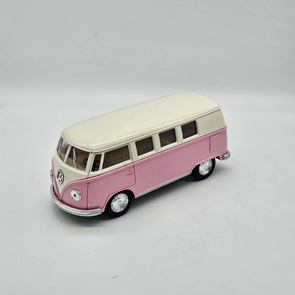 Kinsmart 1962 Volkswagen Classical Bus 1/32 Scale Diecast Pull Back Toy Pink